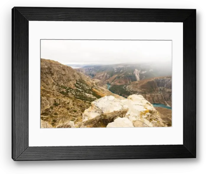 Framed Print : The Sulak Canyon is one of the deepest canyons in the world and the deepest in Europe
