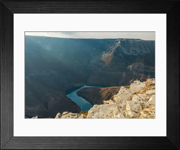 Framed Print : The Sulak Canyon is one of the deepest canyons in the world and the deepest in Europe Framed Print : The Sulak Canyon is one of the deepest canyons in the world and the deepest in Europe