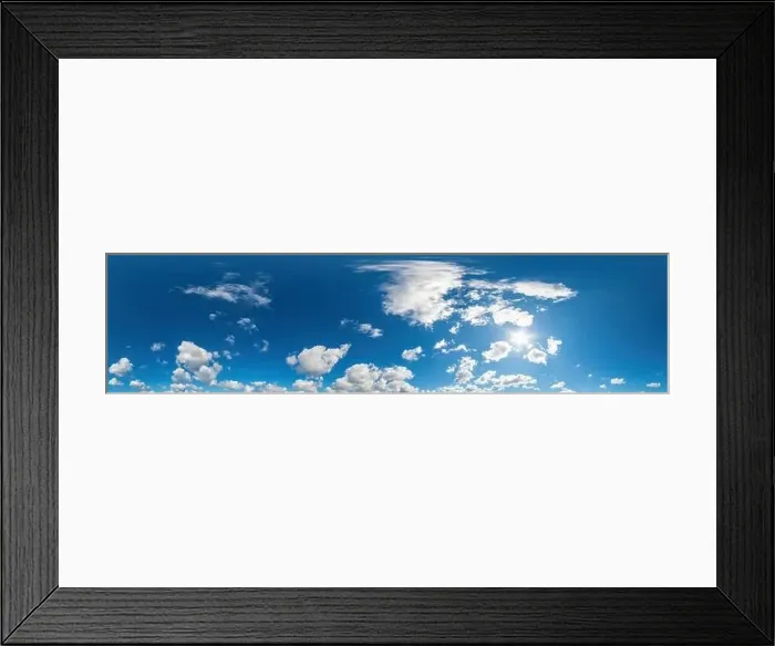 Framed Print : Blue sky panorama with Cirrus clouds Framed Print : Blue sky panorama with Cirrus clouds