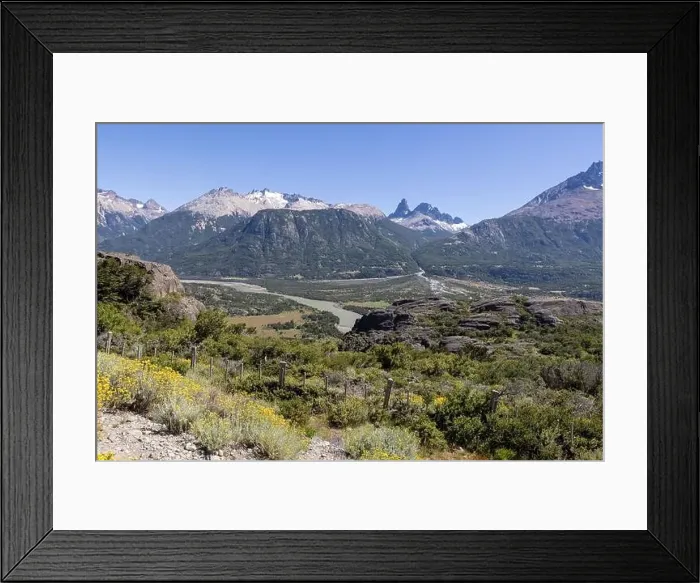 Framed Print : View from the viewpoint Mirador Rio Ibañez at the Carretera Austral in Patagonia, Chile Framed Print : View from the viewpoint Mirador Rio Ibañez at the Carretera Austral in Patagonia, Chile