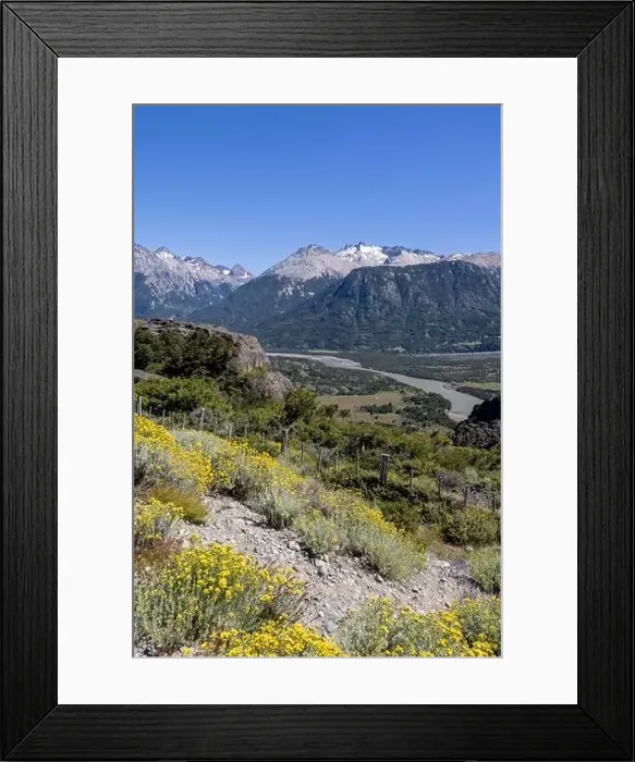 Framed Print : View from the viewpoint Mirador Rio Ibañez at the Carretera Austral in Patagonia, Chile Framed Print : View from the viewpoint Mirador Rio Ibañez at the Carretera Austral in Patagonia, Chile