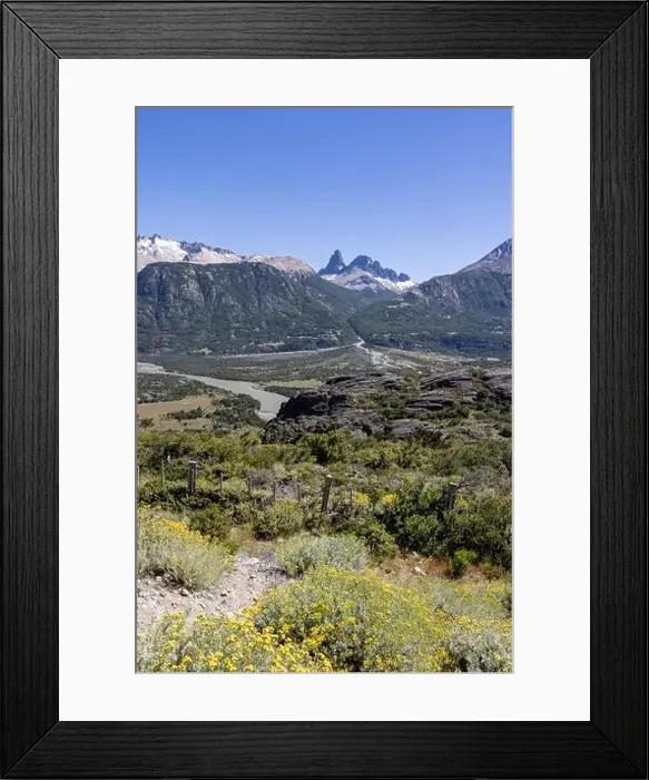 Framed Print : View from the viewpoint Mirador Rio Ibañez at the Carretera Austral in Patagonia, Chile Framed Print : View from the viewpoint Mirador Rio Ibañez at the Carretera Austral in Patagonia, Chile