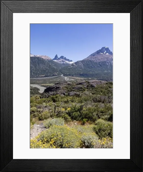Framed Print : View from the viewpoint Mirador Rio Ibañez at the Carretera Austral in Patagonia, Chile