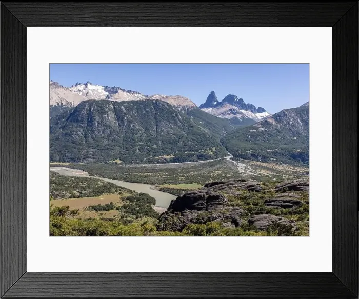 Framed Print : View from the viewpoint Mirador Rio Ibañez at the Carretera Austral in Patagonia, Chile Framed Print : View from the viewpoint Mirador Rio Ibañez at the Carretera Austral in Patagonia, Chile