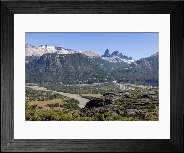 Framed Print : View from the viewpoint Mirador Rio Ibañez at the Carretera Austral in Patagonia, Chile Framed Print : View from the viewpoint Mirador Rio Ibañez at the Carretera Austral in Patagonia, Chile