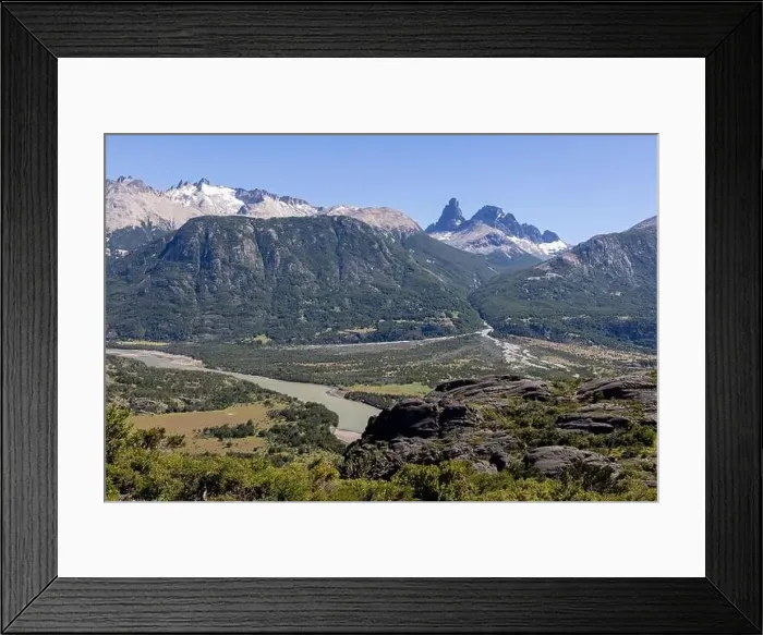 Framed Print : View from the viewpoint Mirador Rio Ibañez at the Carretera Austral in Patagonia, Chile Framed Print : View from the viewpoint Mirador Rio Ibañez at the Carretera Austral in Patagonia, Chile