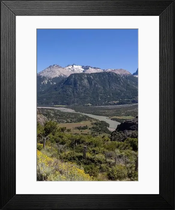 Framed Print : View from the viewpoint Mirador Rio Ibañez at the Carretera Austral in Patagonia, Chile Framed Print : View from the viewpoint Mirador Rio Ibañez at the Carretera Austral in Patagonia, Chile