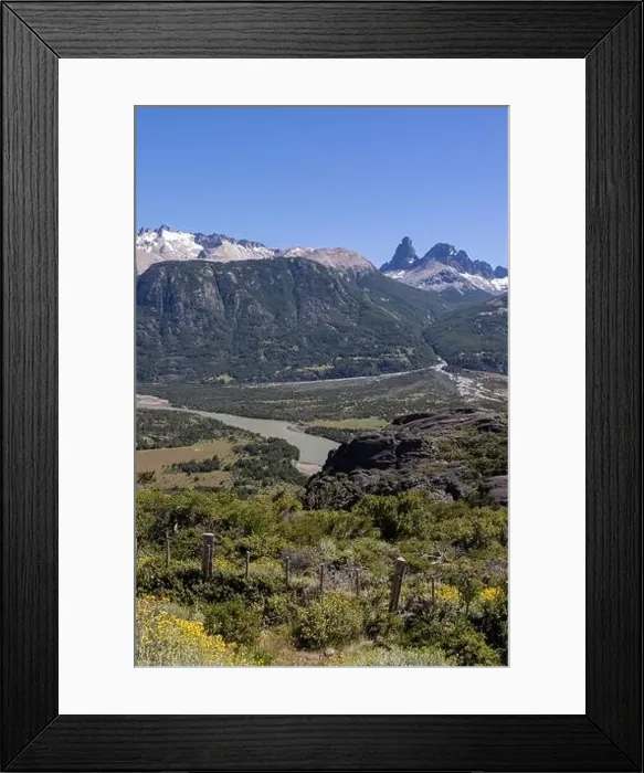 Framed Print : View from the viewpoint Mirador Rio Ibañez at the Carretera Austral in Patagonia, Chile Framed Print : View from the viewpoint Mirador Rio Ibañez at the Carretera Austral in Patagonia, Chile