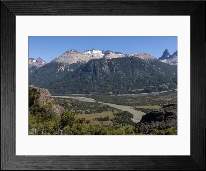 Framed Print : View from the viewpoint Mirador Rio Ibañez at the Carretera Austral in Patagonia, Chile Framed Print : View from the viewpoint Mirador Rio Ibañez at the Carretera Austral in Patagonia, Chile