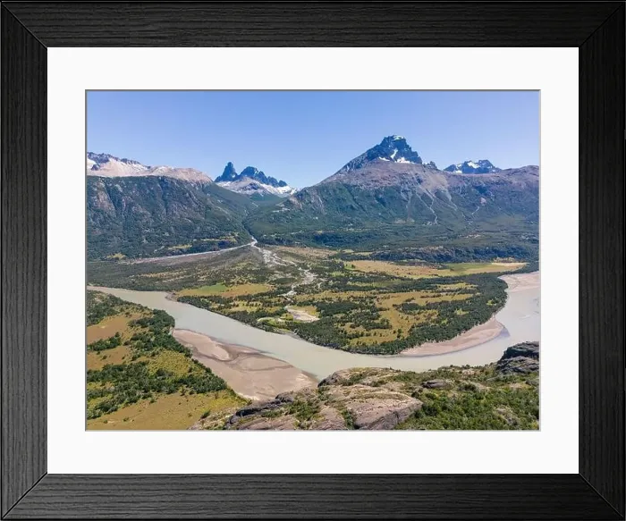 Framed Print : View from the viewpoint Mirador Rio Ibañez at the Carretera Austral in Patagonia, Chile Framed Print : View from the viewpoint Mirador Rio Ibañez at the Carretera Austral in Patagonia, Chile