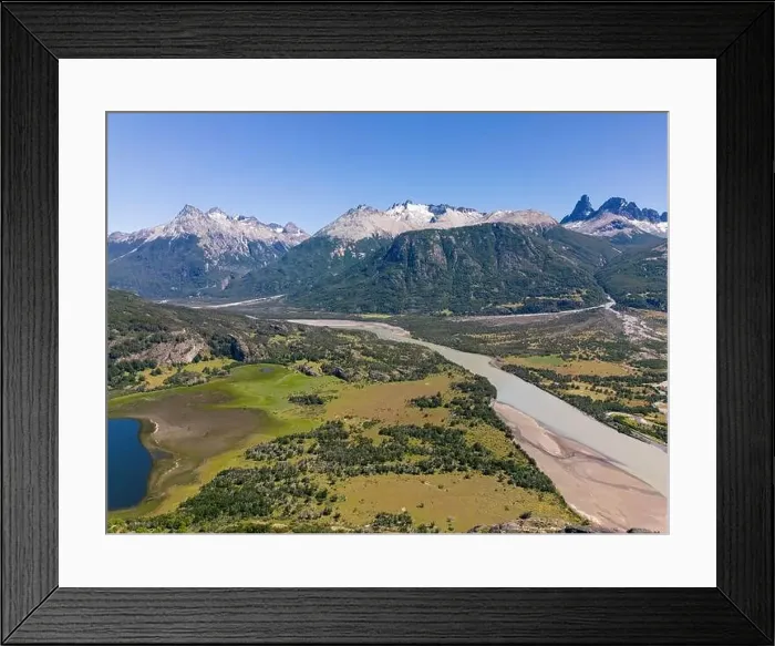 Framed Print : View from the viewpoint Mirador Rio Ibañez at the Carretera Austral in Patagonia, Chile Framed Print : View from the viewpoint Mirador Rio Ibañez at the Carretera Austral in Patagonia, Chile