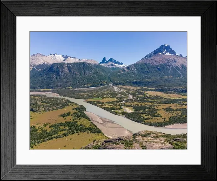 Framed Print : View from the viewpoint Mirador Rio Ibañez at the Carretera Austral in Patagonia, Chile Framed Print : View from the viewpoint Mirador Rio Ibañez at the Carretera Austral in Patagonia, Chile