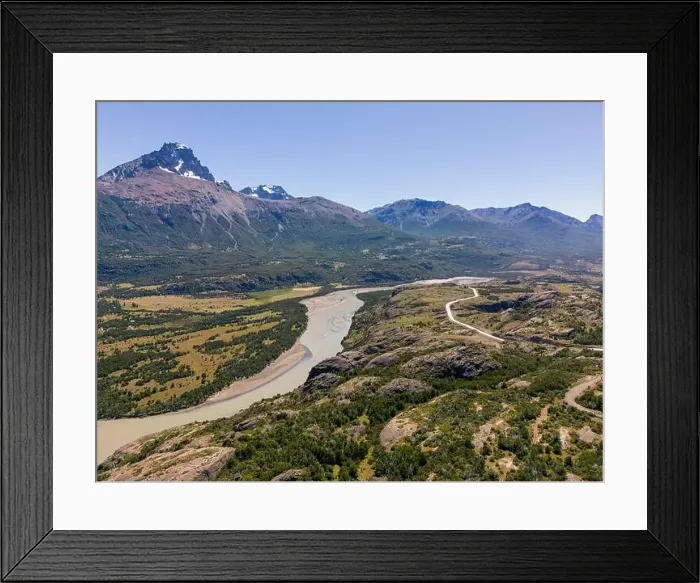 Framed Print : View from the viewpoint Mirador Rio Ibañez at the Carretera Austral in Patagonia, Chile Framed Print : View from the viewpoint Mirador Rio Ibañez at the Carretera Austral in Patagonia, Chile