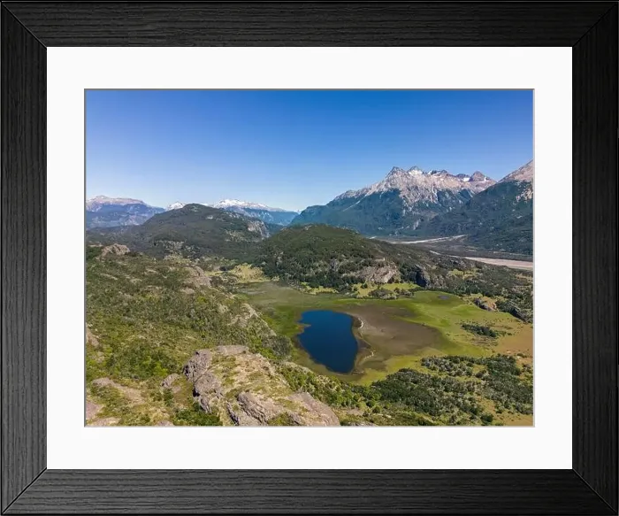 Framed Print : View from the viewpoint Mirador Rio Ibañez at the Carretera Austral in Patagonia, Chile Framed Print : View from the viewpoint Mirador Rio Ibañez at the Carretera Austral in Patagonia, Chile
