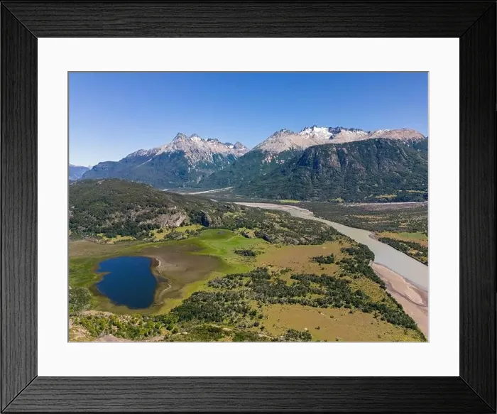 Framed Print : View from the viewpoint Mirador Rio Ibañez at the Carretera Austral in Patagonia, Chile Framed Print : View from the viewpoint Mirador Rio Ibañez at the Carretera Austral in Patagonia, Chile