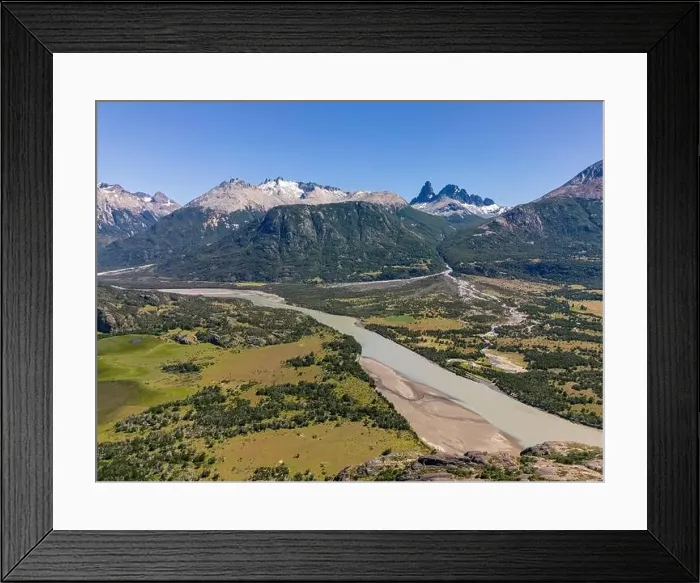 Framed Print : View from the viewpoint Mirador Rio Ibañez at the Carretera Austral in Patagonia, Chile Framed Print : View from the viewpoint Mirador Rio Ibañez at the Carretera Austral in Patagonia, Chile