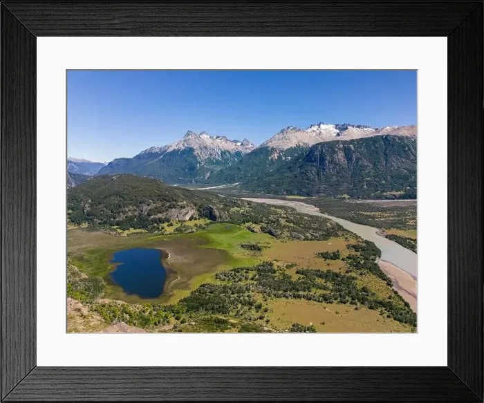 Framed Print : View from the viewpoint Mirador Rio Ibañez at the Carretera Austral in Patagonia, Chile Framed Print : View from the viewpoint Mirador Rio Ibañez at the Carretera Austral in Patagonia, Chile