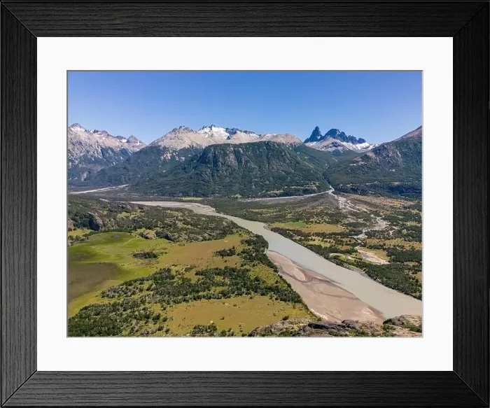 Framed Print : View from the viewpoint Mirador Rio Ibañez at the Carretera Austral in Patagonia, Chile Framed Print : View from the viewpoint Mirador Rio Ibañez at the Carretera Austral in Patagonia, Chile