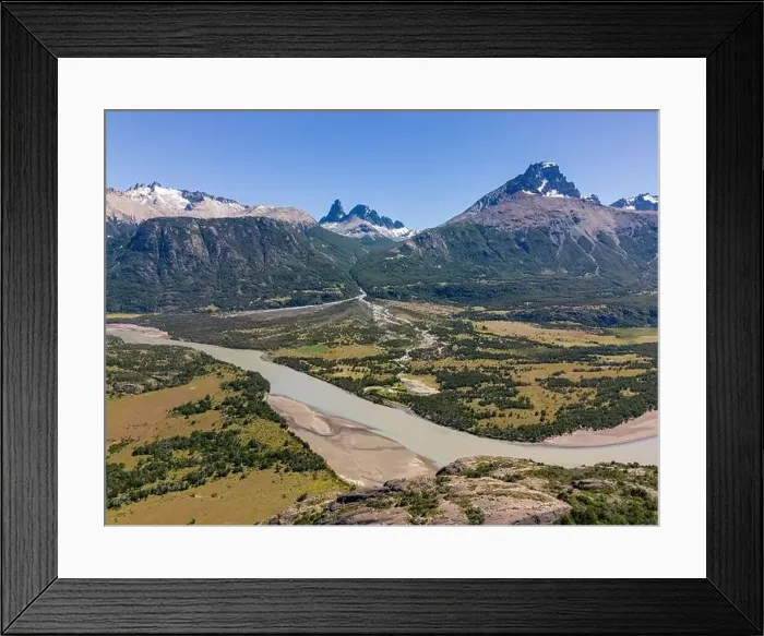 Framed Print : View from the viewpoint Mirador Rio Ibañez at the Carretera Austral in Patagonia, Chile Framed Print : View from the viewpoint Mirador Rio Ibañez at the Carretera Austral in Patagonia, Chile
