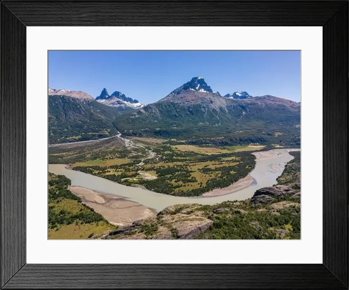 Framed Print : View from the viewpoint Mirador Rio Ibañez at the Carretera Austral in Patagonia, Chile Framed Print : View from the viewpoint Mirador Rio Ibañez at the Carretera Austral in Patagonia, Chile