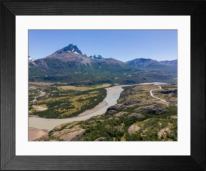 Framed Print : View from the viewpoint Mirador Rio Ibañez at the Carretera Austral in Patagonia, Chile Framed Print : View from the viewpoint Mirador Rio Ibañez at the Carretera Austral in Patagonia, Chile