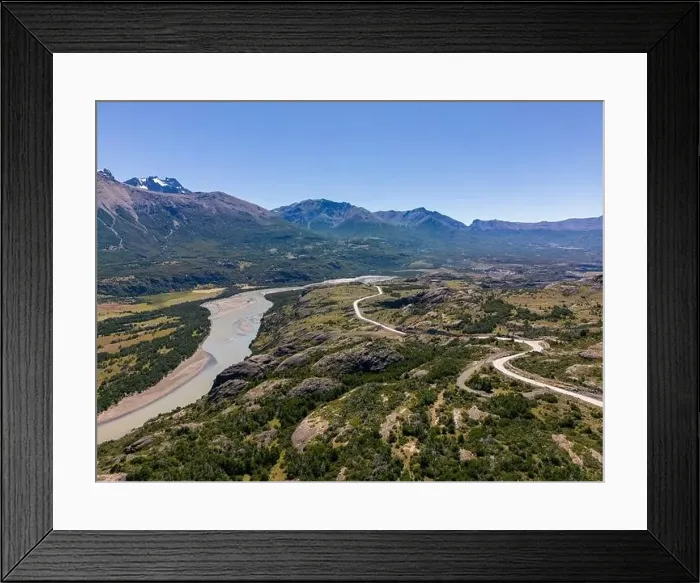 Framed Print : View from the viewpoint Mirador Rio Ibañez at the Carretera Austral in Patagonia, Chile Framed Print : View from the viewpoint Mirador Rio Ibañez at the Carretera Austral in Patagonia, Chile