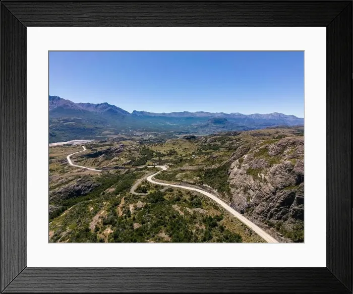 Framed Print : View from the viewpoint Mirador Rio Ibañez at the Carretera Austral in Patagonia, Chile Framed Print : View from the viewpoint Mirador Rio Ibañez at the Carretera Austral in Patagonia, Chile