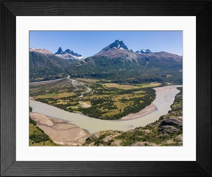 Framed Print : View from the viewpoint Mirador Rio Ibañez at the Carretera Austral in Patagonia, Chile Framed Print : View from the viewpoint Mirador Rio Ibañez at the Carretera Austral in Patagonia, Chile