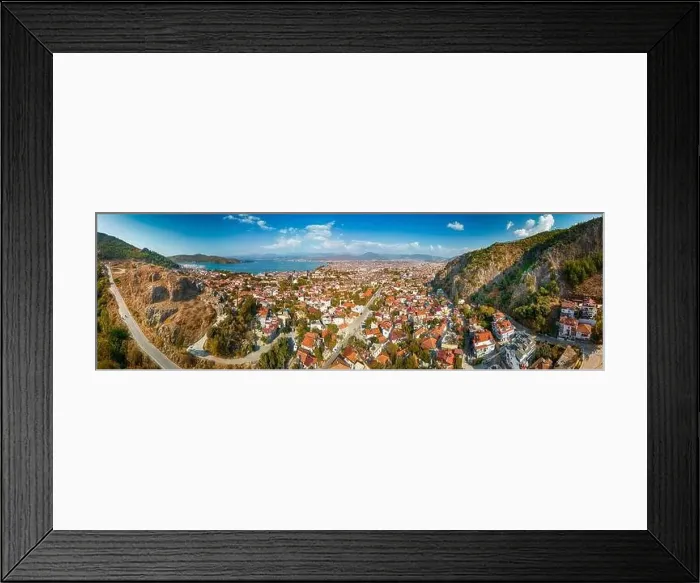 Framed Print : Panorama city Fethiye Turkey, aerial top view Framed Print : Panorama city Fethiye Turkey, aerial top view