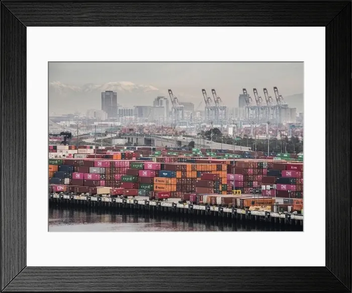 Framed Print : The busiest container port in North America Framed Print : The busiest container port in North America