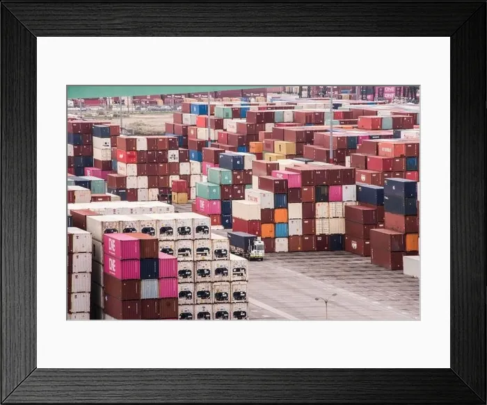 Framed Print : The busiest container port in North America Framed Print : The busiest container port in North America