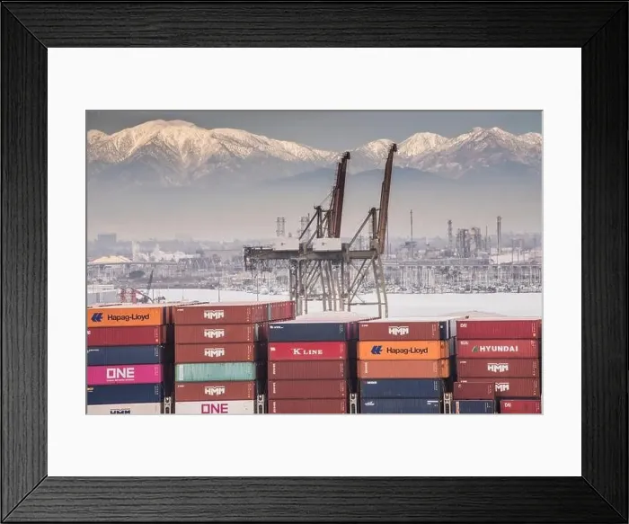 Framed Print : The busiest container port in North America Framed Print : The busiest container port in North America