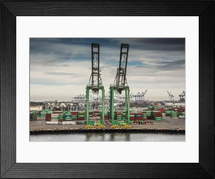 Framed Print : The busiest container port in North America Framed Print : The busiest container port in North America