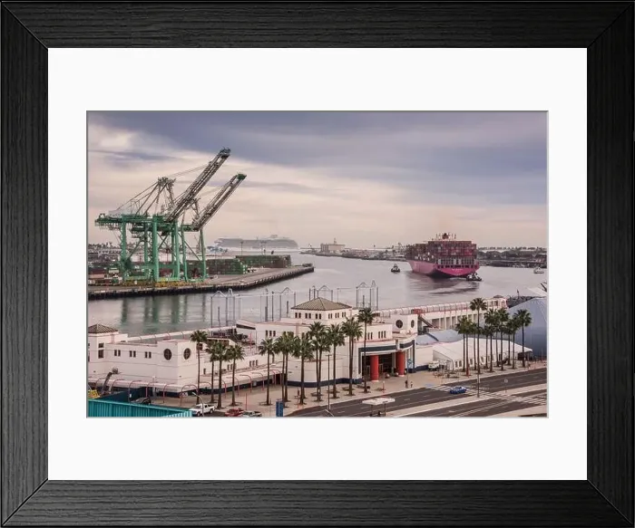 Framed Print : The busiest container port in North America Framed Print : The busiest container port in North America