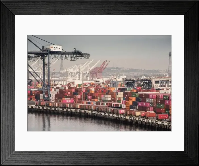 Framed Print : The busiest container port in North America Framed Print : The busiest container port in North America