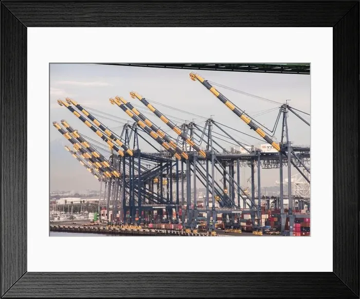 Framed Print : The busiest container port in North America Framed Print : The busiest container port in North America
