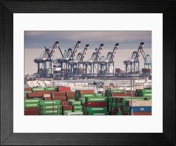 Framed Print : The busiest container port in North America Framed Print : The busiest container port in North America