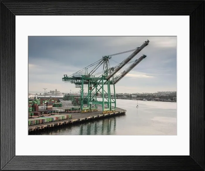 Framed Print : The busiest container port in North America Framed Print : The busiest container port in North America