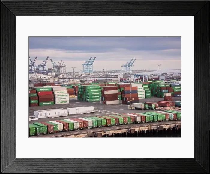 Framed Print : The busiest container port in North America Framed Print : The busiest container port in North America