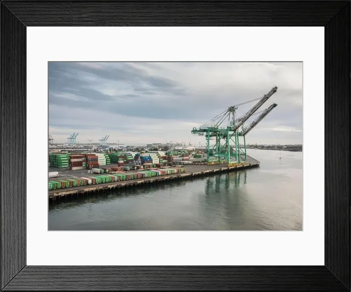 Framed Print : The busiest container port in North America Framed Print : The busiest container port in North America