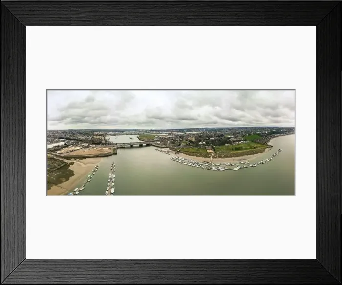 Framed Print : Aerial drone view to Rochester cathedral and castle Framed Print : Aerial drone view to Rochester cathedral and castle