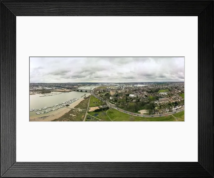 Framed Print : Aerial drone view to Rochester cathedral and castle Framed Print : Aerial drone view to Rochester cathedral and castle