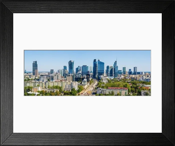 Framed Print : Office district around Daszynskiego roundabout called new Mordor, Warsaw skyline aerial image Framed Print : Office district around Daszynskiego roundabout called new Mordor, Warsaw skyline aerial image