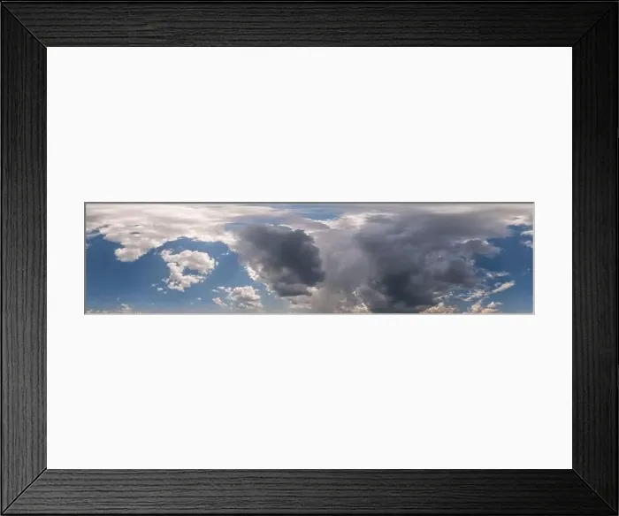 Framed Print : Blue sunset sky panorama with puffy Cumulus clouds Framed Print : Blue sunset sky panorama with puffy Cumulus clouds