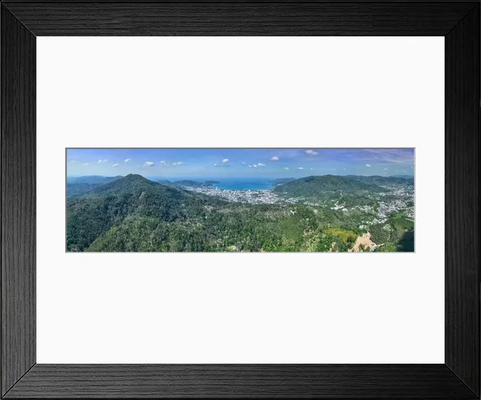 Framed Print : Phuket Thailand patong bay. Panorama landscape nature view from Drone camera Framed Print : Phuket Thailand patong bay. Panorama landscape nature view from Drone camera