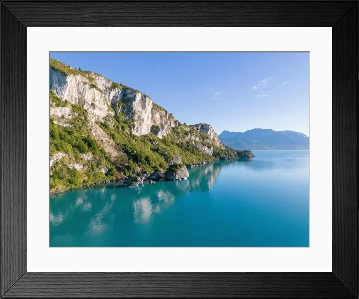 Framed Print : Aerial view of the picturesque Marble Caves near Puerto Rio Tranquilo - Lago General Carrera, Chile Framed Print : Aerial view of the picturesque Marble Caves near Puerto Rio Tranquilo - Lago General Carrera, Chile
