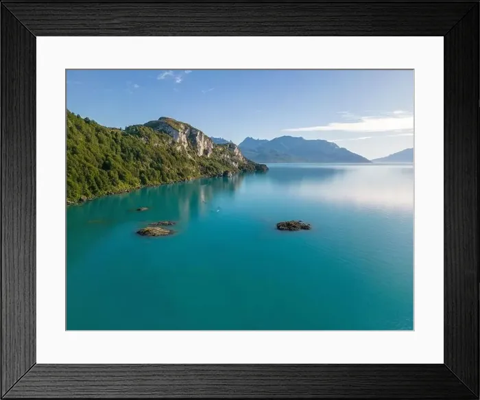 Framed Print : Aerial view of the picturesque Marble Caves near Puerto Rio Tranquilo - Lago General Carrera, Chile Framed Print : Aerial view of the picturesque Marble Caves near Puerto Rio Tranquilo - Lago General Carrera, Chile