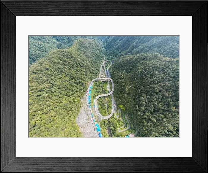 Framed Print : Aerial view of Kelok 9 bridge West Sumatra. Payakumbuh, Indonesia, January 26, 2023 Framed Print : Aerial view of Kelok 9 bridge West Sumatra. Payakumbuh, Indonesia, January 26, 2023