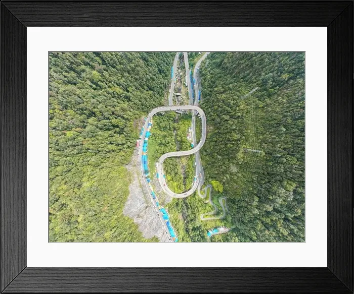 Framed Print : Aerial view of Kelok 9 bridge West Sumatra. Payakumbuh, Indonesia, January 26, 2023 Framed Print : Aerial view of Kelok 9 bridge West Sumatra. Payakumbuh, Indonesia, January 26, 2023