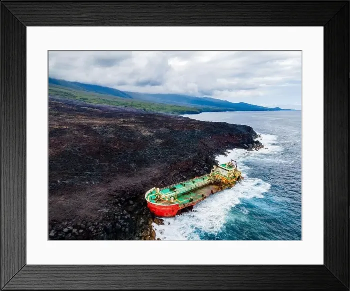 Framed Print : Saint-Philippe, Reunion Island - Tresta Star cargo shipwreck Framed Print : Saint-Philippe, Reunion Island - Tresta Star cargo shipwreck